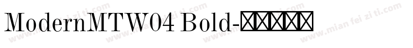 ModernMTW04 Bold字体转换